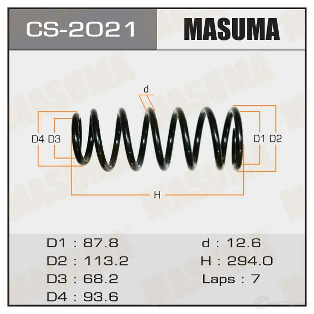 Пружина подвески MASUMA CS-2021 1422881525 5DY PD изображение 0