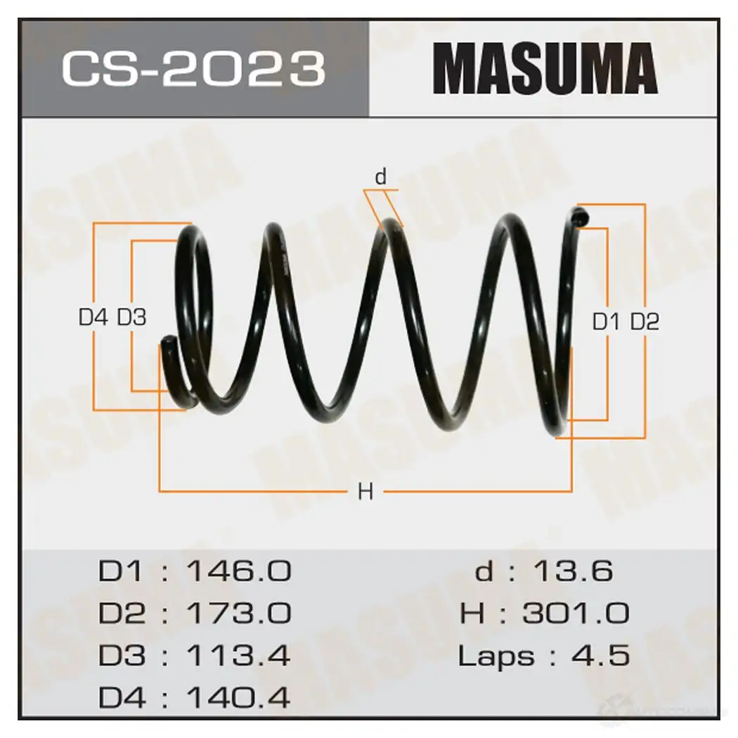 Пружина подвески MASUMA CS-2023 1422881523 E1M GLOT