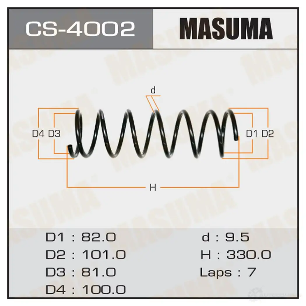 Пружина подвески MASUMA C FZAO6A CS-4002 1422881263 изображение 0