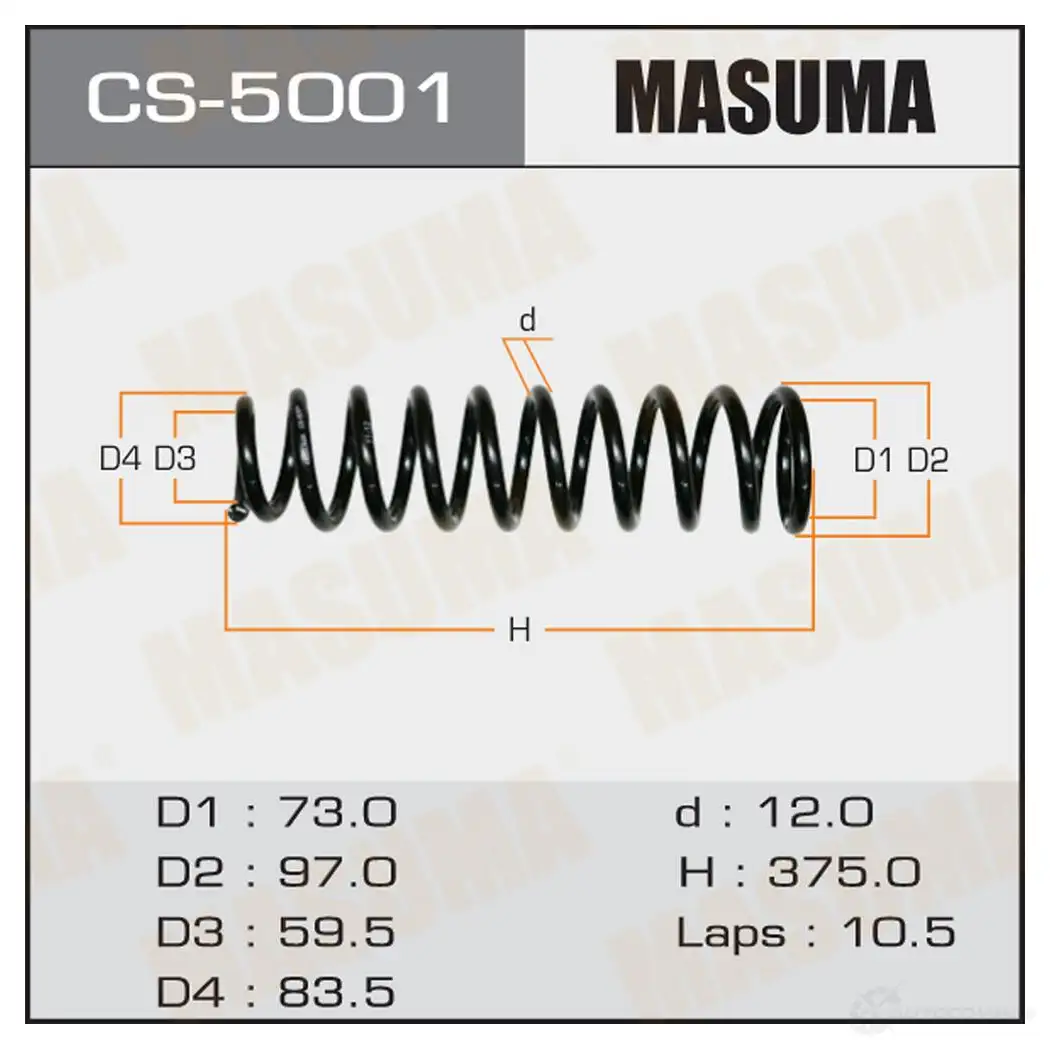 Пружина подвески MASUMA CS-5001 1422881262 Q 1MJV
