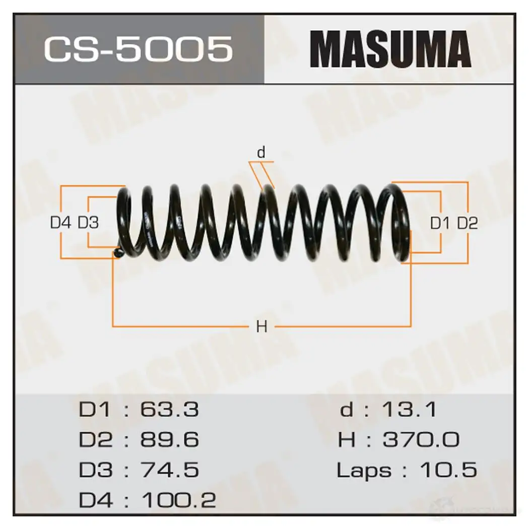 Пружина подвески MASUMA CS-5005 1422881258 FASF XZU