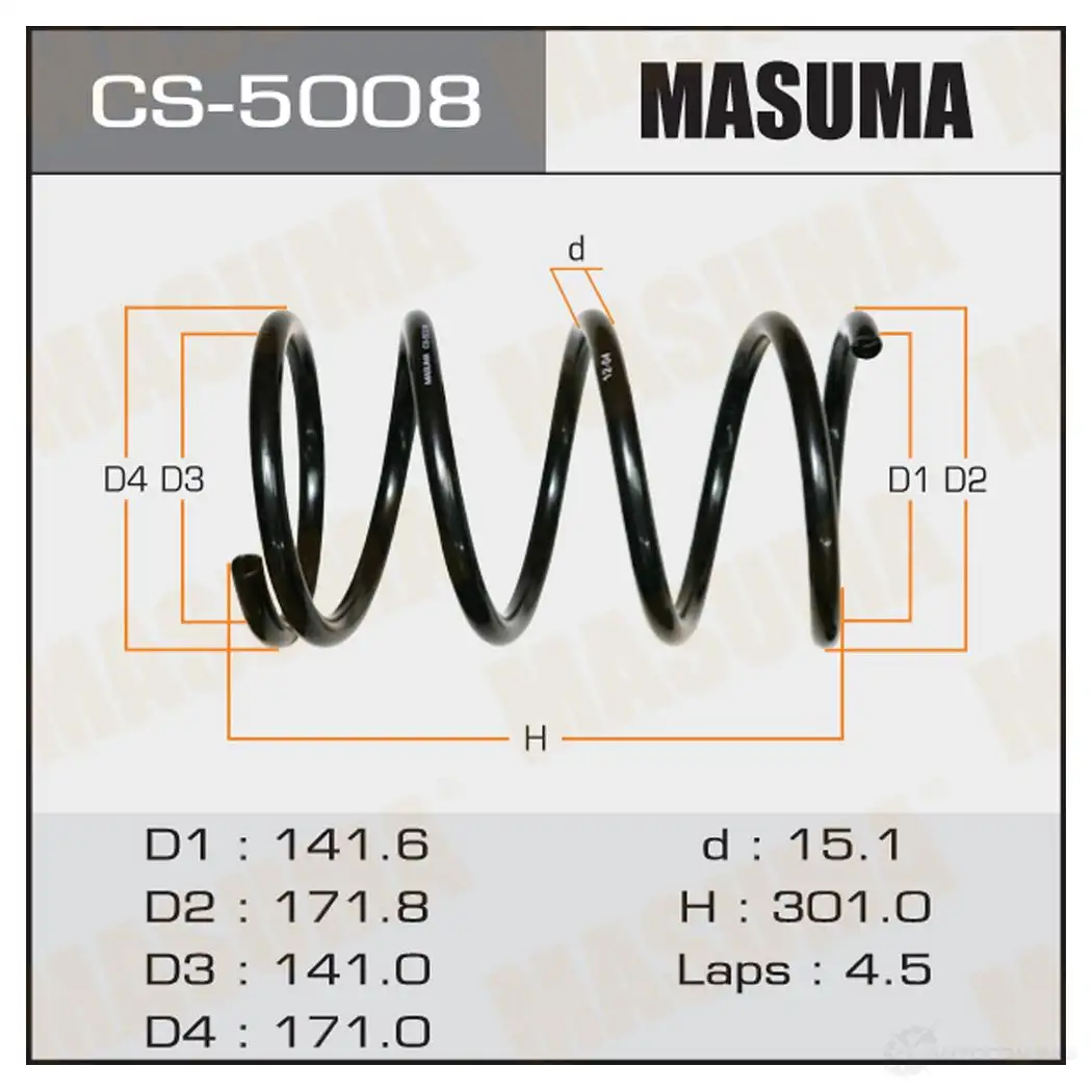 Пружина подвески MASUMA CS-5008 MM6TK U 1422878921 изображение 0