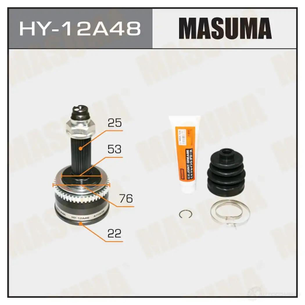 ШРУС наружный MASUMA 1422879781 4VOX3 7A HY-12A48 изображение 0