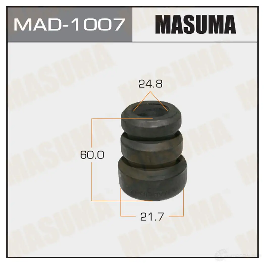 Отбойник амортизатора, 21.7x24.8x60 MASUMA 1422879589 MAD-1007 L6 O0DU