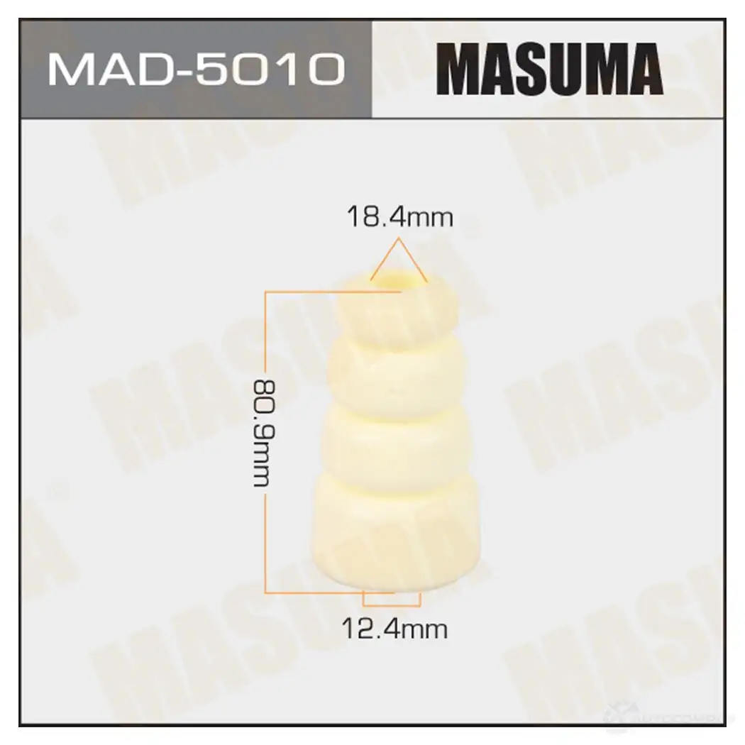 Отбойник амортизатора, 12.4x18.4x80.9 MASUMA S07K B MAD-5010 1439697532