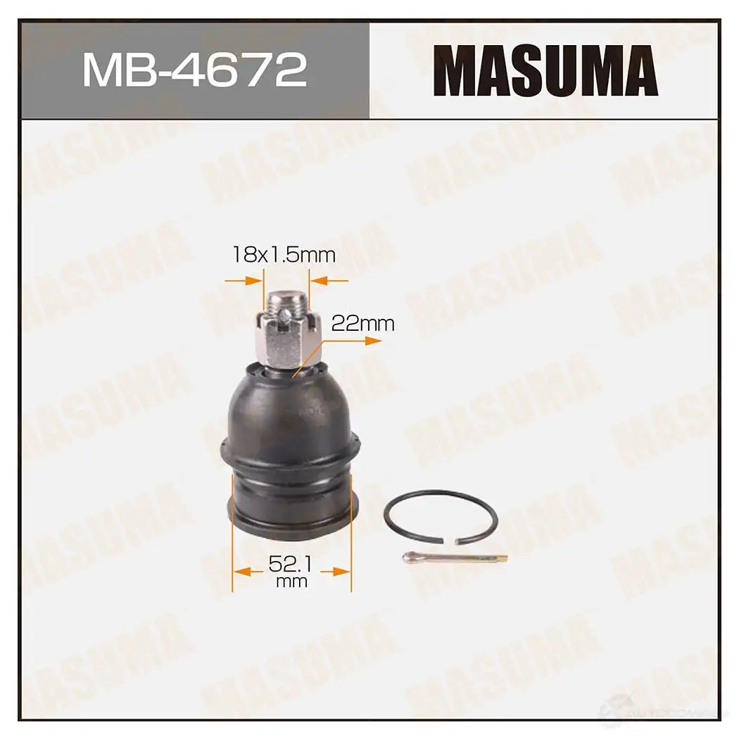 Опора шаровая MASUMA 1422882480 TC BI4X MB-4672 изображение 0