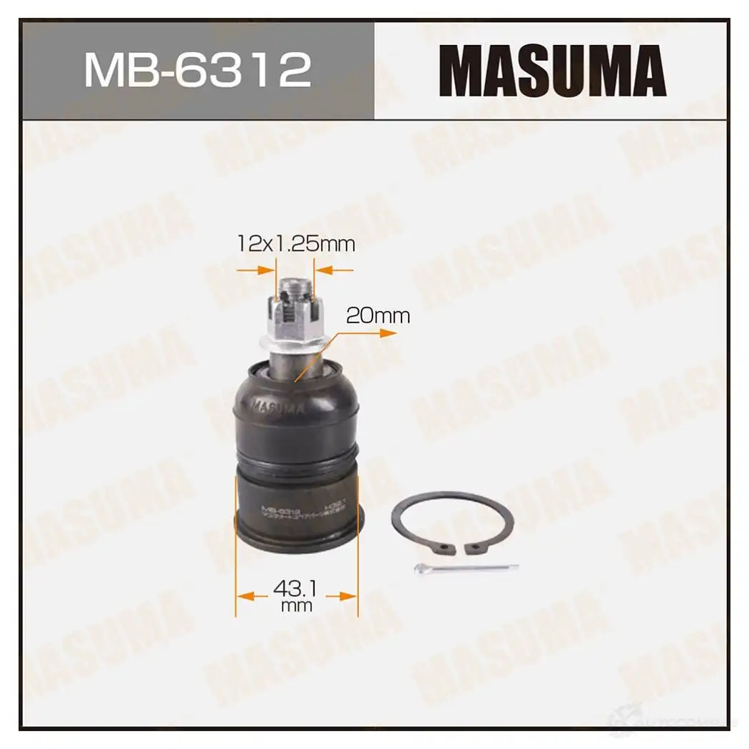 Опора шаровая MASUMA MB-6312 II17GI 1 1422882282 изображение 0