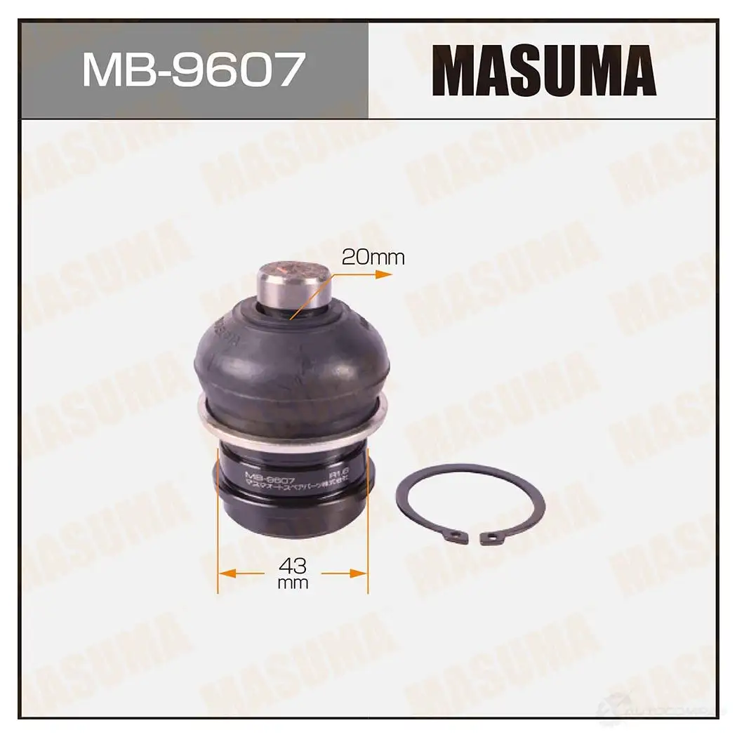 Опора шаровая MASUMA 1422882304 V 0D9DVW MB-9607 изображение 0