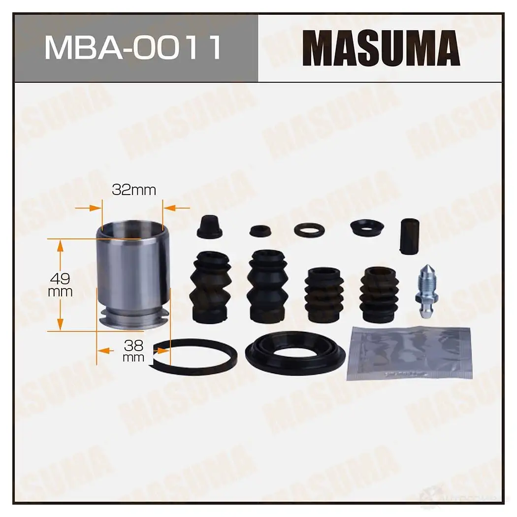 Ремкомплект тормозного суппорта с поршнем d-38 MASUMA 0QI OA MBA-0011 1439697543 изображение 0