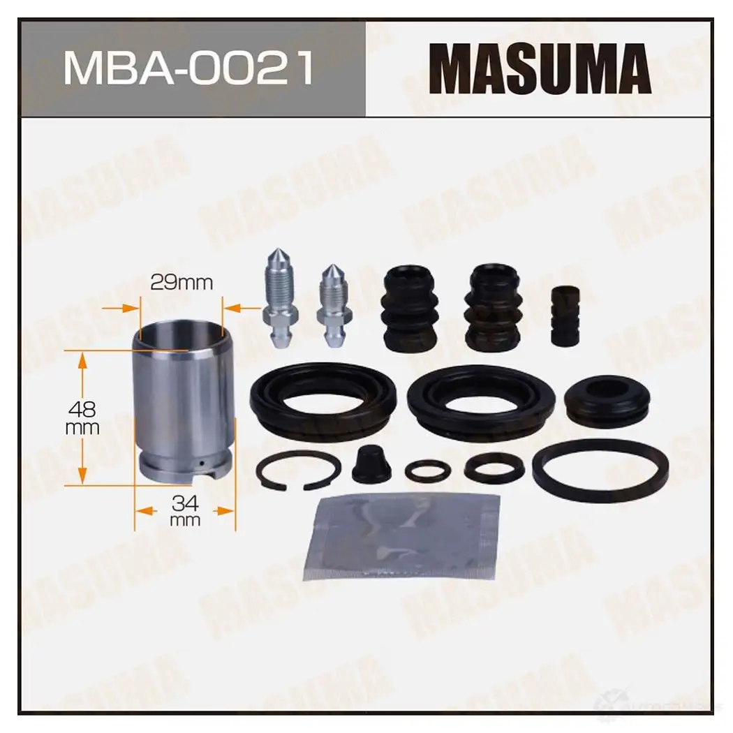 Ремкомплект тормозного суппорта с поршнем d-34 MASUMA 9N UVF MBA-0021 1439697553 изображение 0