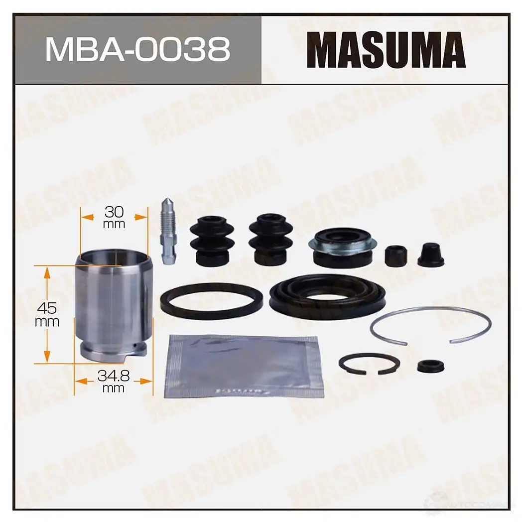 Ремкомплект тормозного суппорта с поршнем d-34.8 MASUMA DKS O7 1439697570 MBA-0038 изображение 0