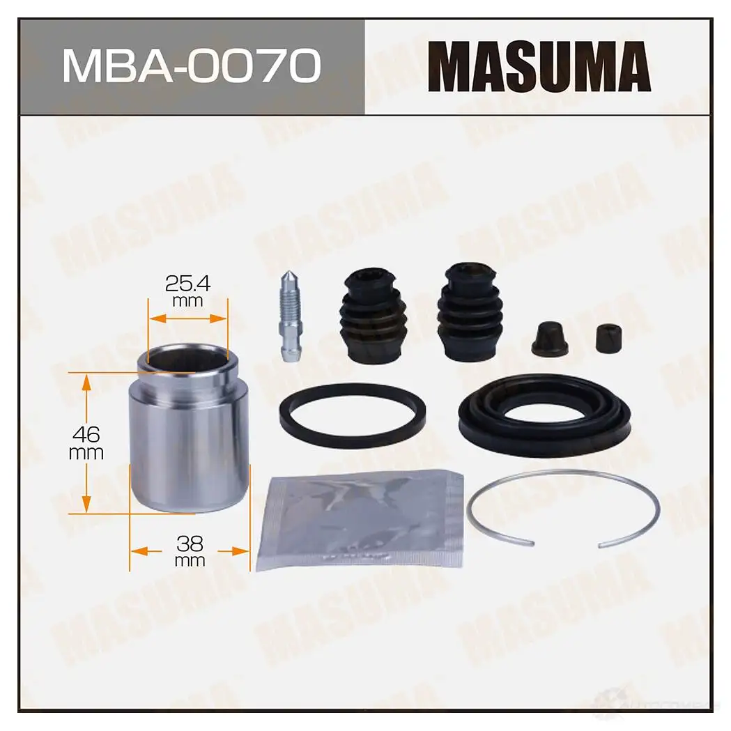 Ремкомплект тормозного суппорта с поршнем d-38 MASUMA 1439697602 8D O3U4 MBA-0070 изображение 0
