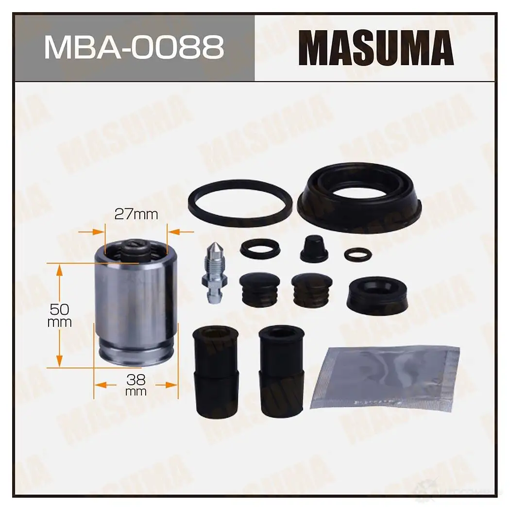 Ремкомплект тормозного суппорта с поршнем d-38 MASUMA D9 L0GG MBA-0088 1439697620 изображение 0