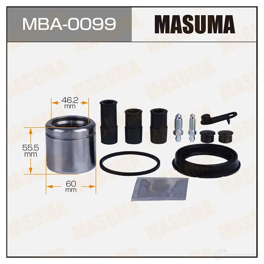 Ремкомплект тормозного суппорта с поршнем d-60 MASUMA 26 ZASC MBA-0099 1439697631 изображение 0