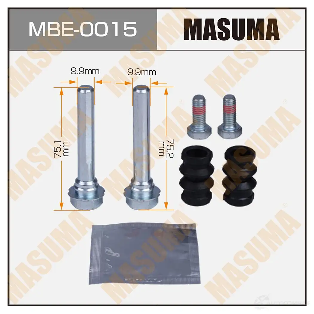 Ремкомплект направляющих тормозного суппорта (с направляющей) MASUMA 1439697944 MBE-0015 G9Q AX изображение 0