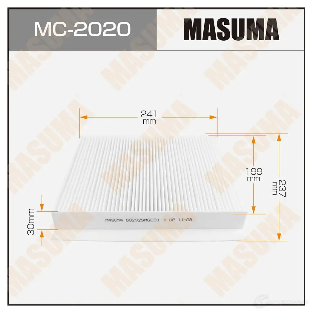 Фильтр салонный MASUMA 1422884309 F WNMQ MC-2020 4560116763351 изображение 0