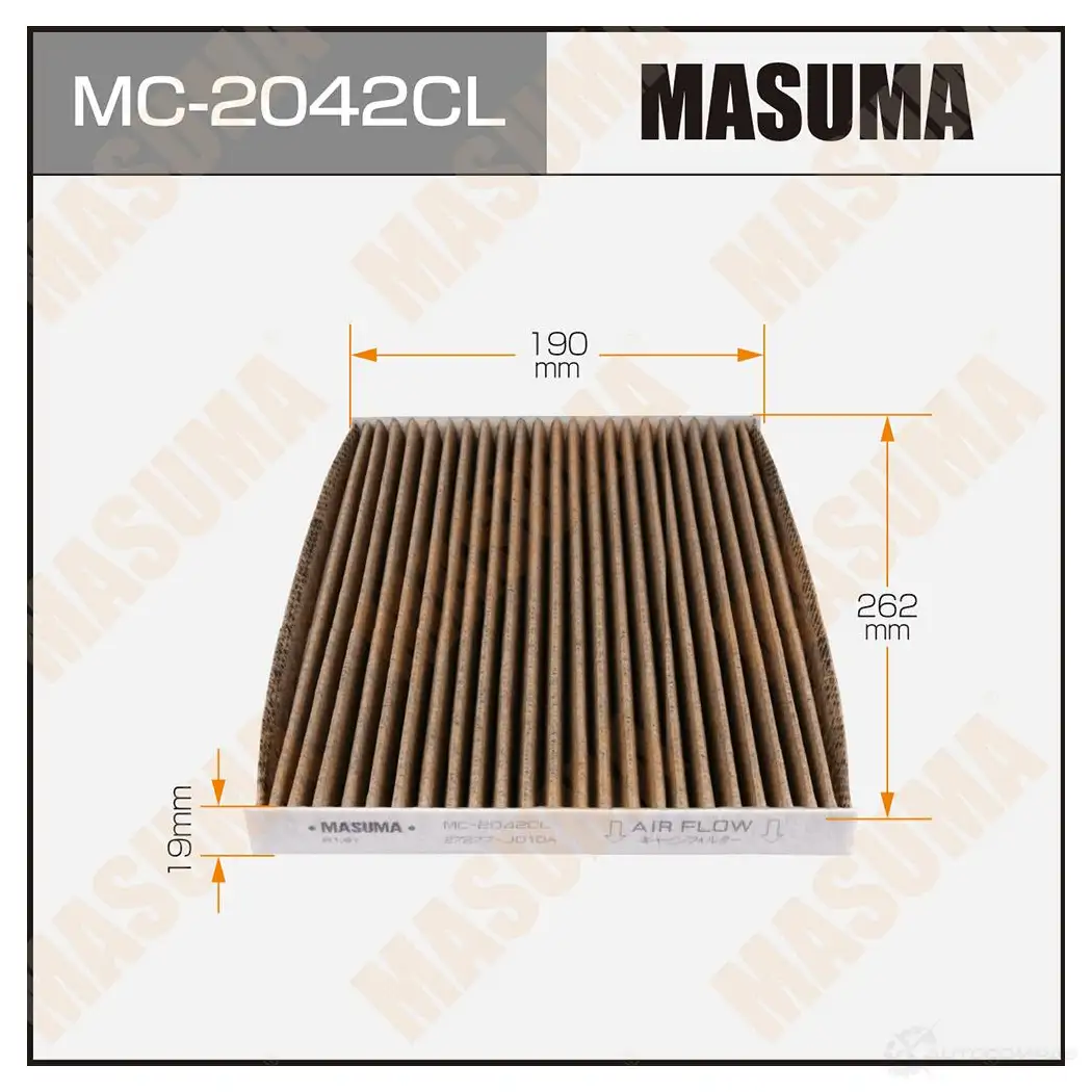 Фильтр салонный угольный MASUMA 0RC17 XA 4560116765331 MC-2042CL 1420577312 изображение 0