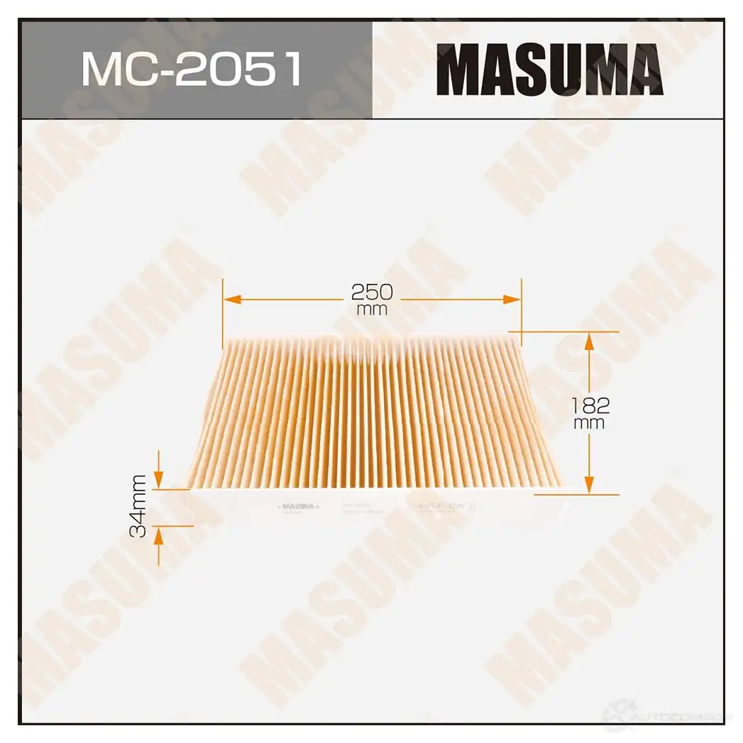 Фильтр салонный MASUMA 1422884271 4560116493449 G04 59 MC-2051 изображение 0