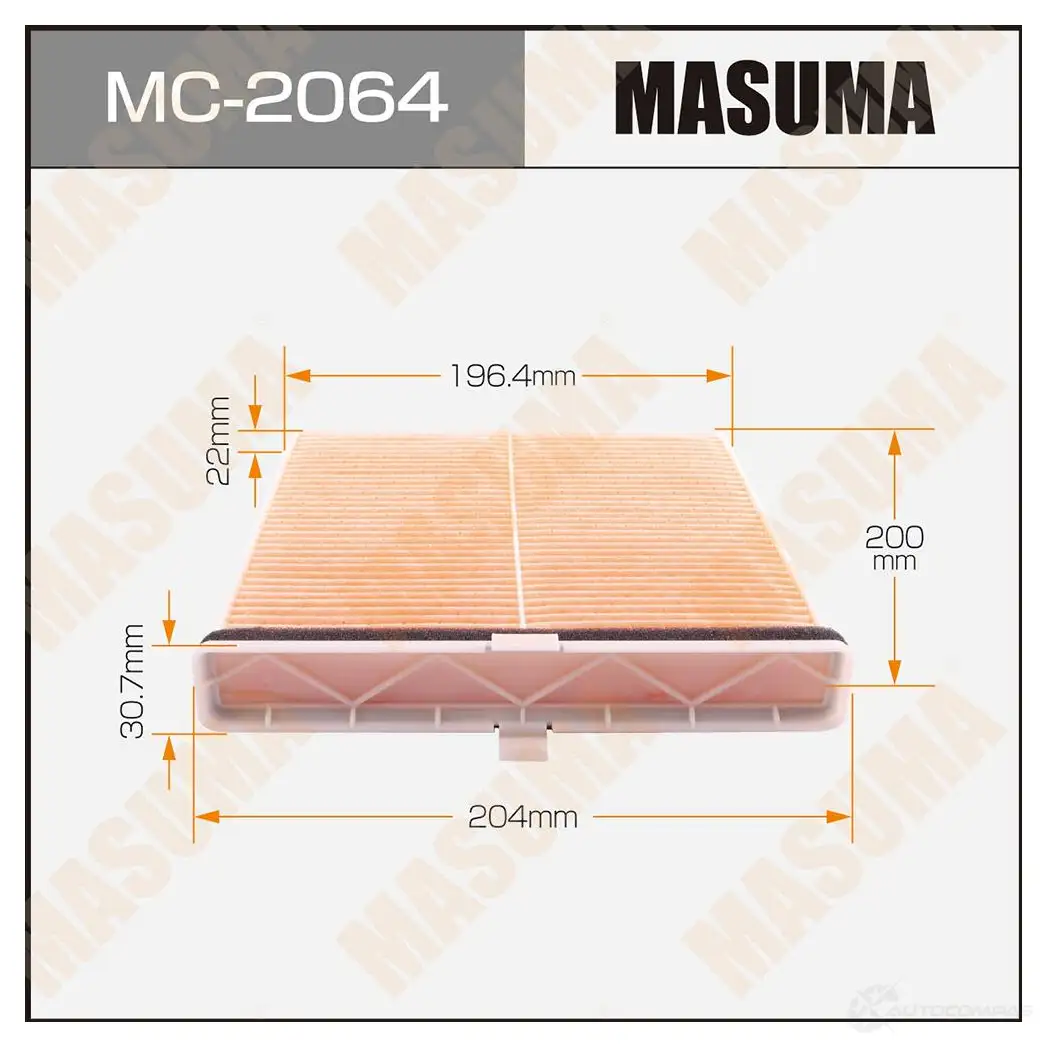 Фильтр салонный MASUMA 1439697998 MC-2064 B5 JO30M изображение 0