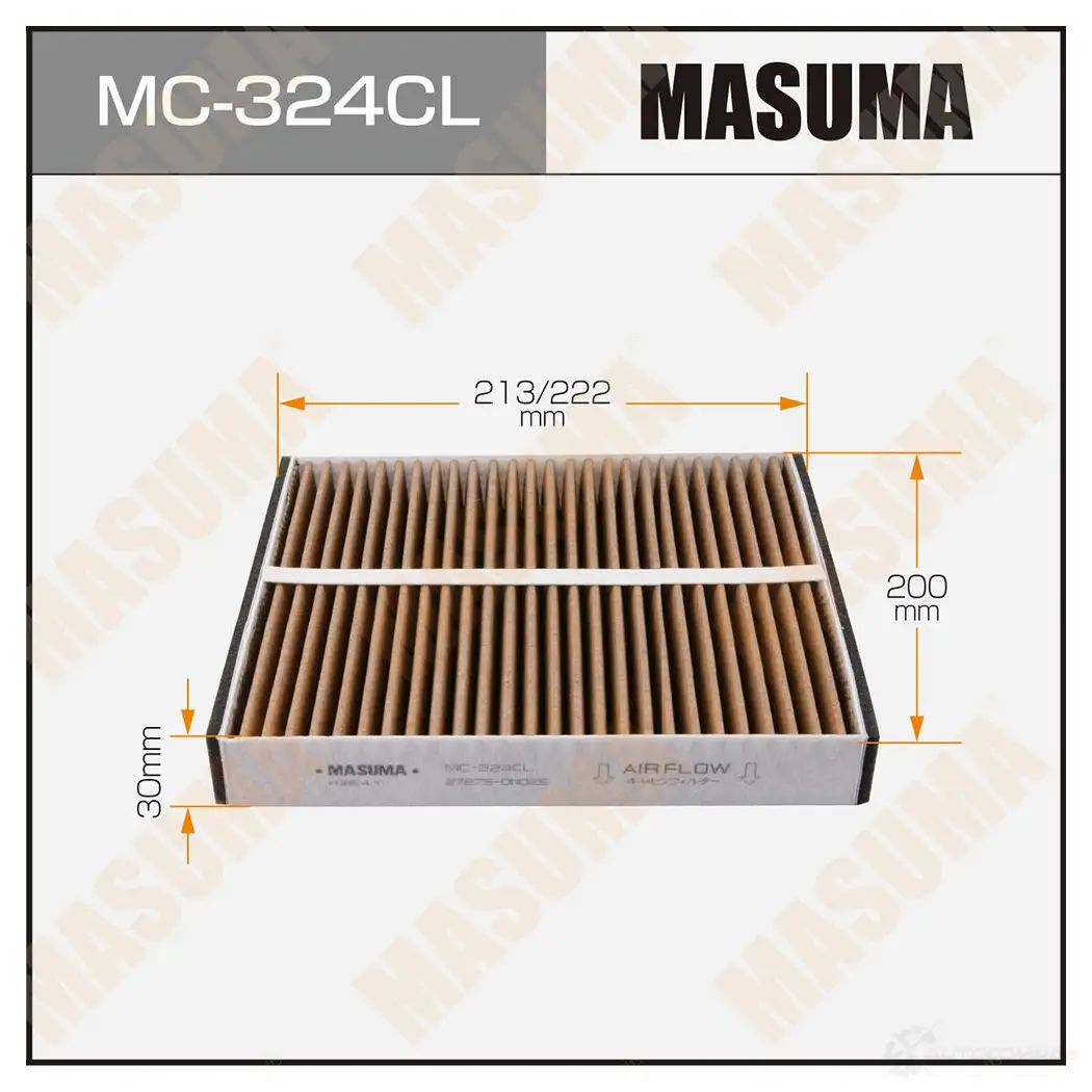 Фильтр салонный угольный MASUMA MC-324CL 1420577309 IP5CY NV 4560116760817 изображение 0