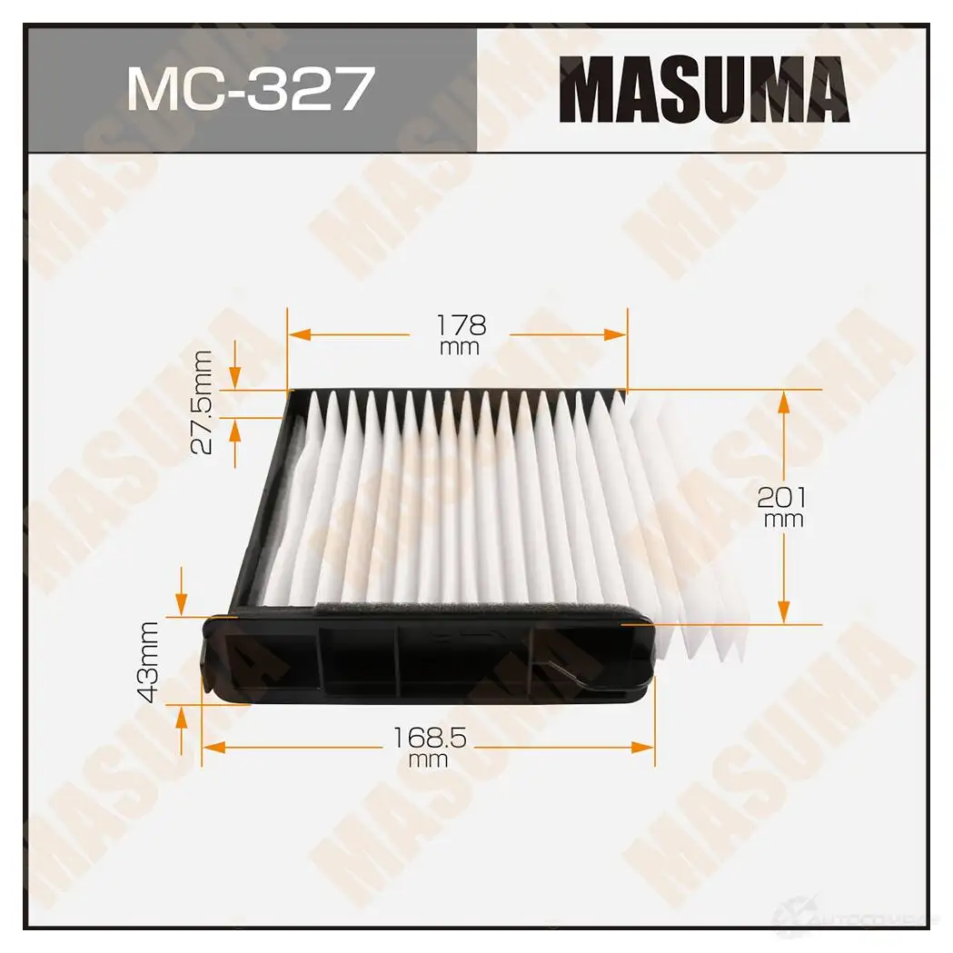 Фильтр салонный MASUMA CG4V XY 1420577333 4560116761654 MC-327