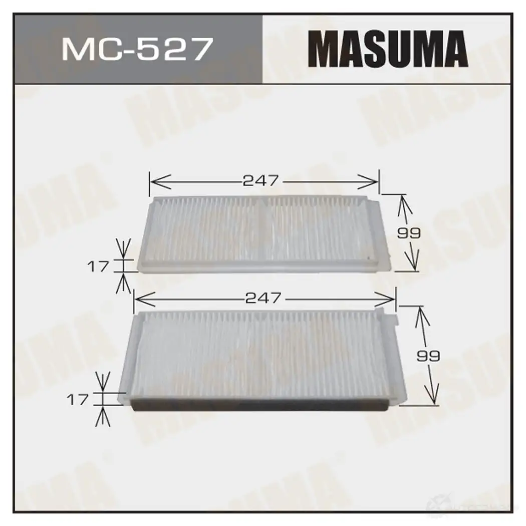 Фильтр салонный MASUMA M7S F2 MC-527 4560116762361 1422884181 изображение 0