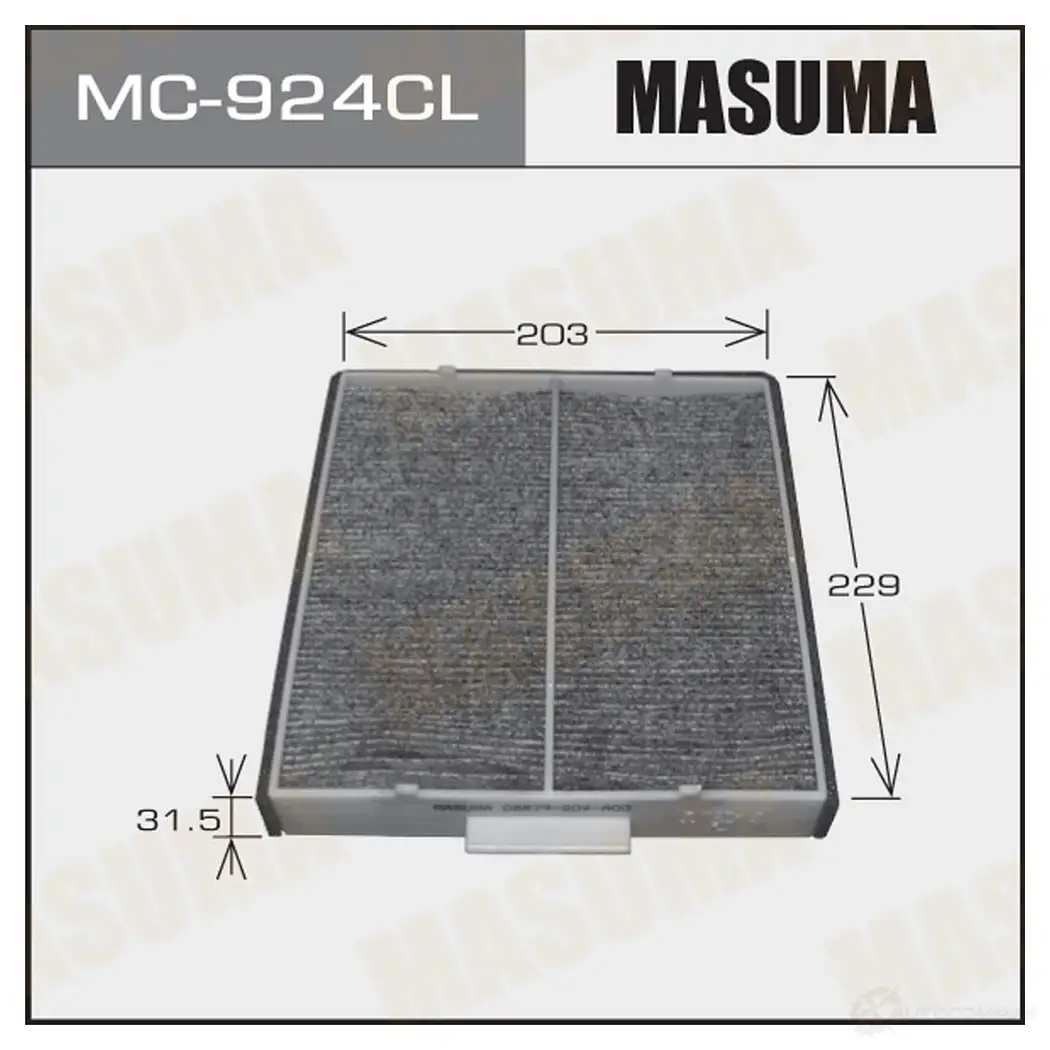 Фильтр салонный угольный MASUMA FUQ GGQ 1420577340 4560116762637 MC-924CL изображение 0