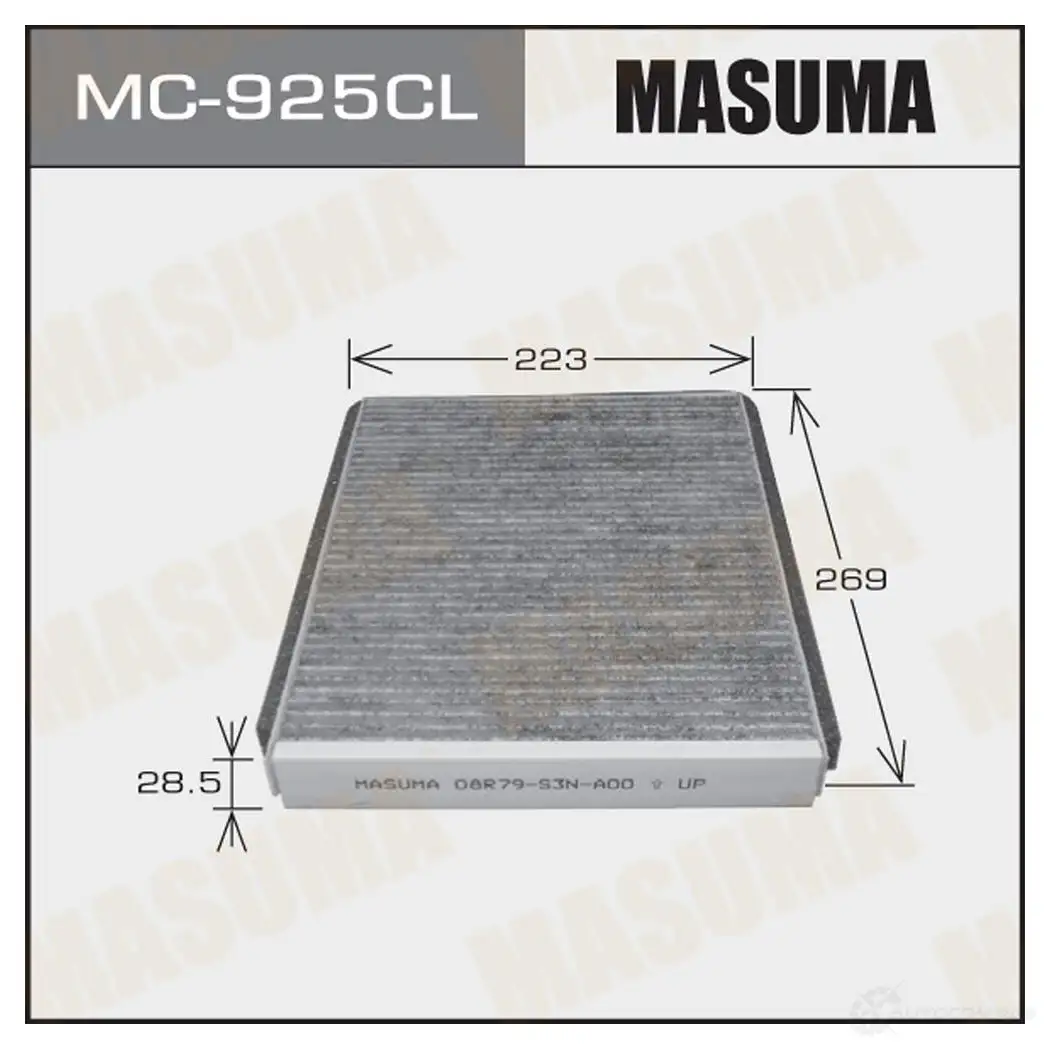 Фильтр салонный угольный MASUMA 1422884200 T 7Q592 MC-925CL 4560116760855
