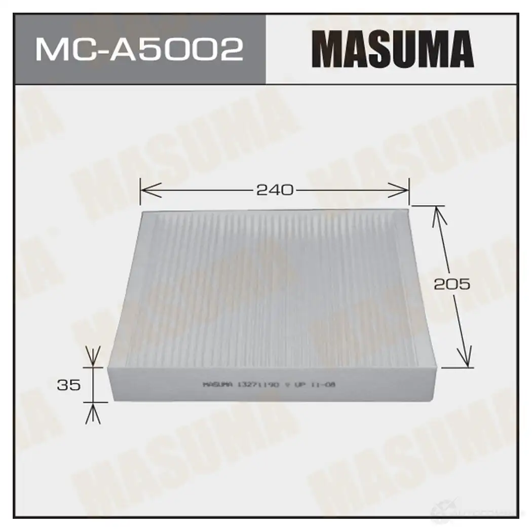 Фильтр салонный MASUMA N 3CGED 1420577475 MC-A5002 4560116763153 изображение 0