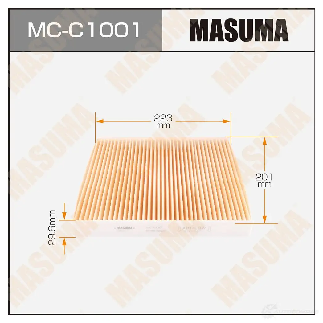 Фильтр салонный MASUMA MC-C1001 QY 6RD 4560116493432 1422884197 изображение 0