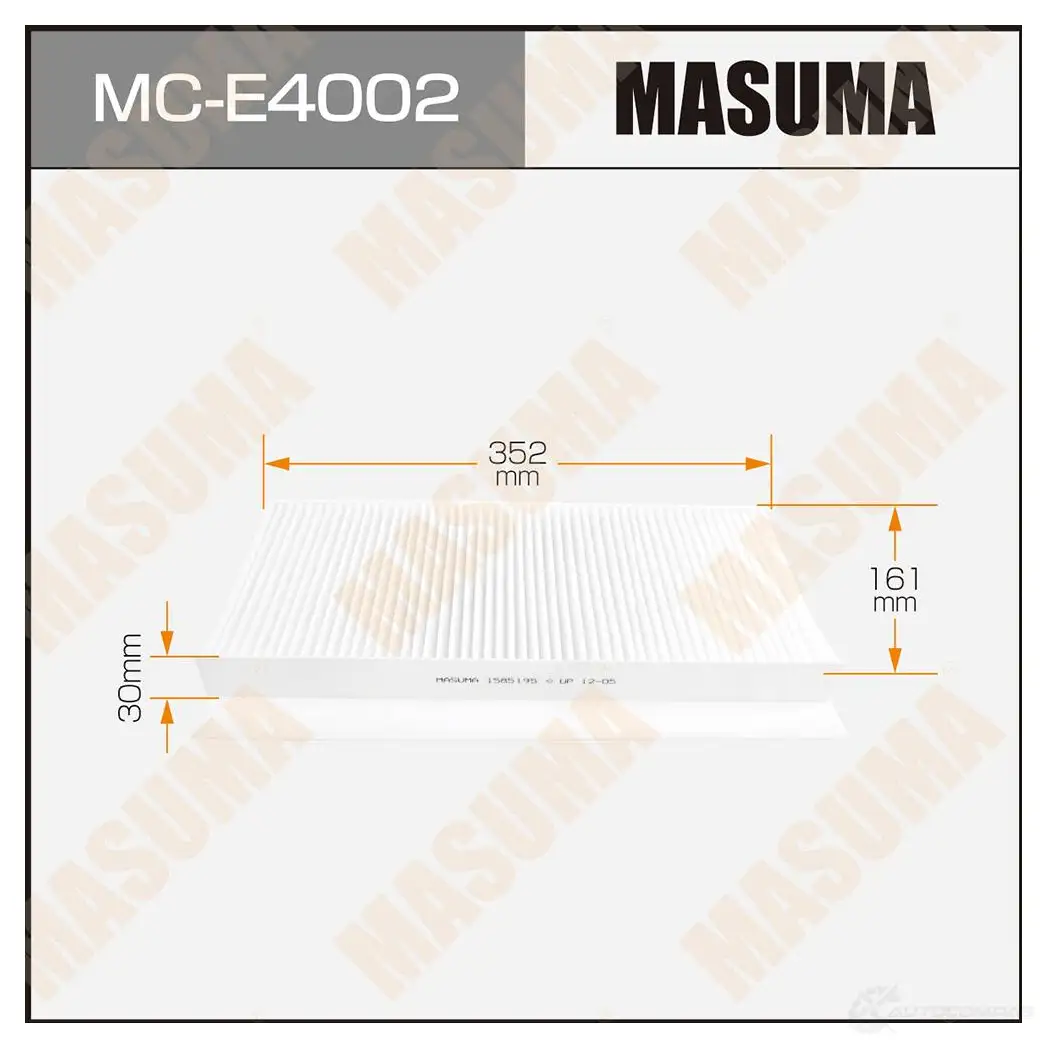 Фильтр салонный MASUMA MC-E4002 NK4V7 4B 1422884301 4560116762484 изображение 0
