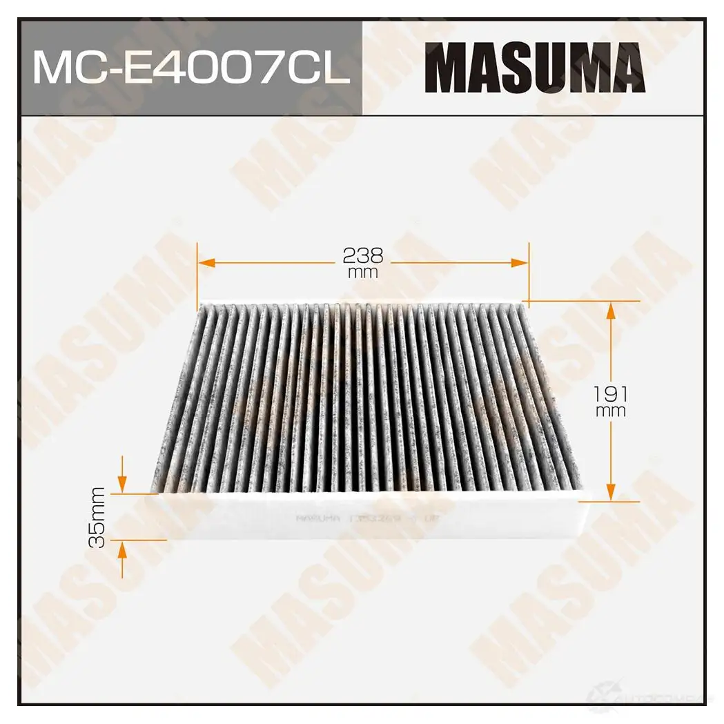 Фильтр салонный угольный MASUMA 4QA 5ZBC MC-E4007CL 1422884297 4560116762668 изображение 0