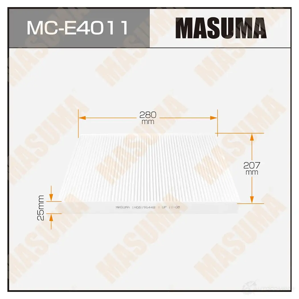 Фильтр салонный MASUMA MC-E4011 1422884293 QD Y6P 4560116763146 изображение 0
