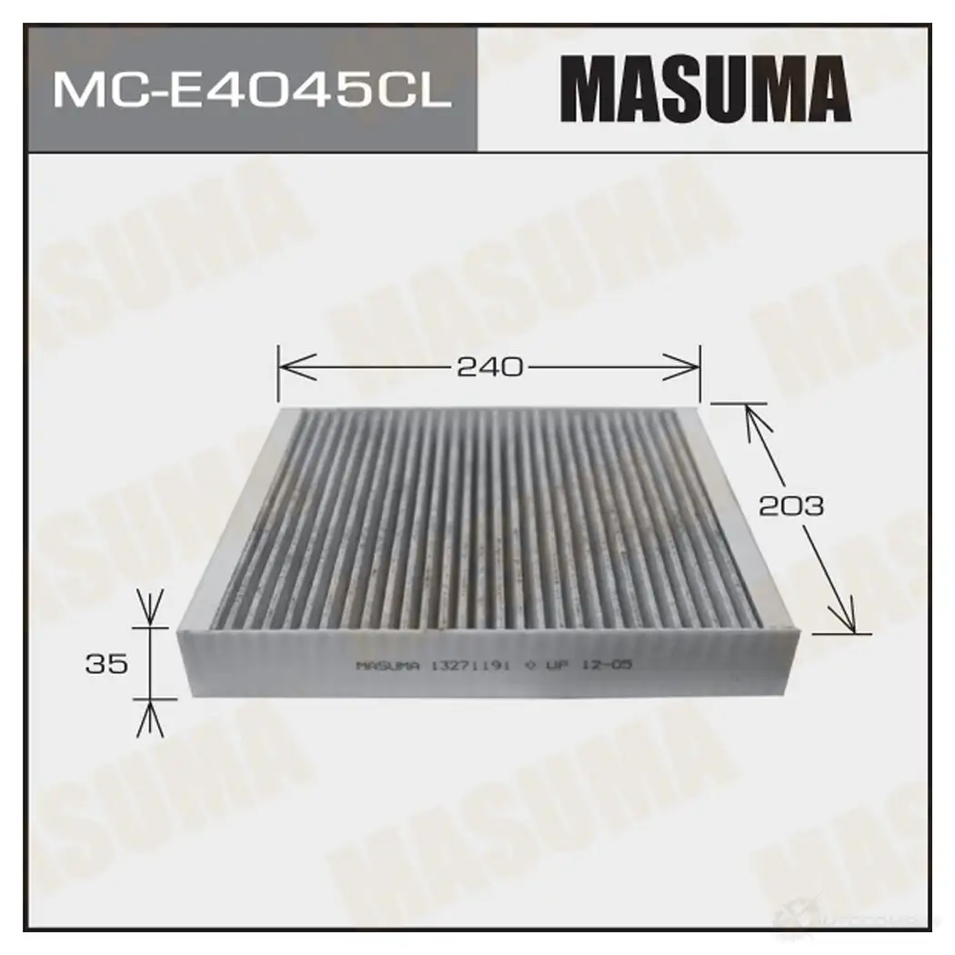 Фильтр салонный угольный MASUMA 4560116764167 1422884255 0 EF50GT MC-E4045CL изображение 0
