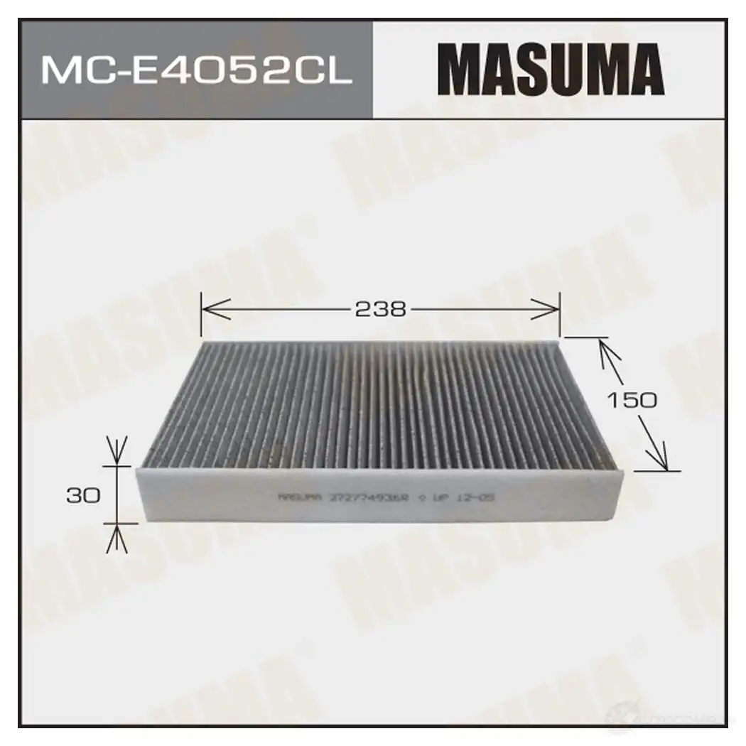 Фильтр салонный угольный MASUMA 1422884254 MC-E4052CL A L7N84Z 4560116764211 изображение 0