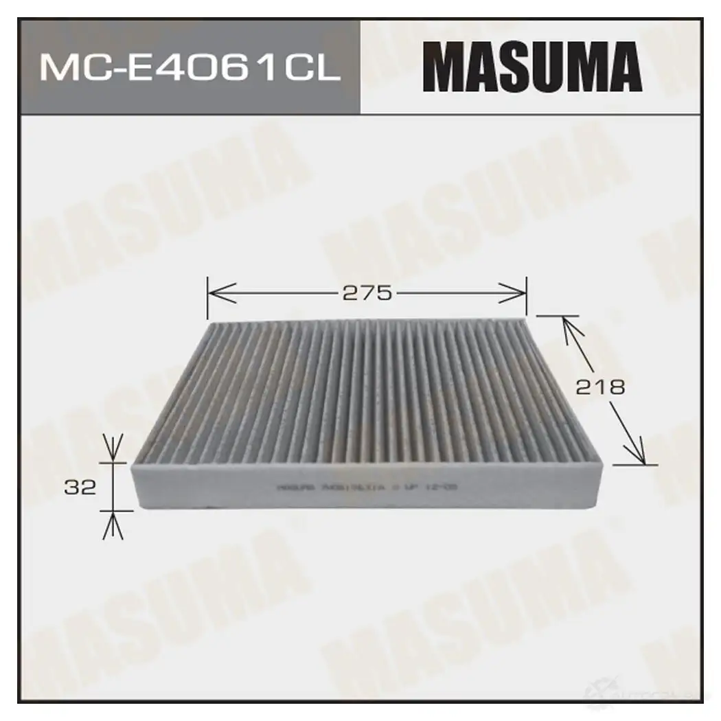 Фильтр салонный угольный MASUMA 4560116764051 1C EVXS MC-E4061CL 1422884250 изображение 0