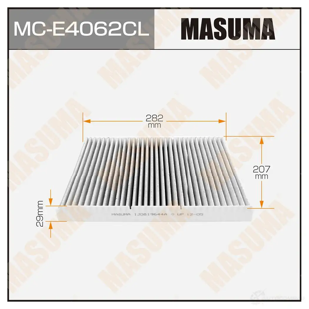 Фильтр салонный угольный MASUMA 1422883917 MC-E4062CL W4A N6VI 4560116764044 изображение 0