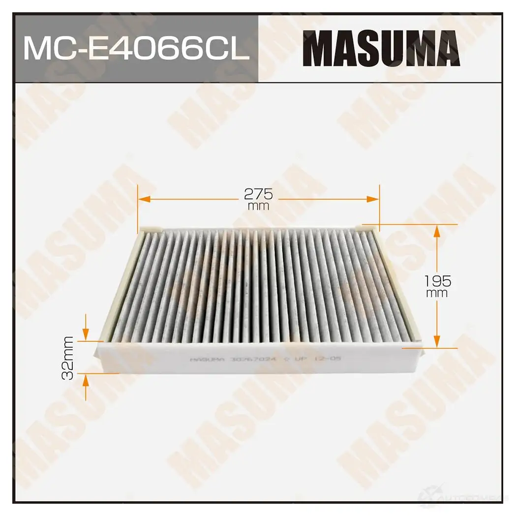 Фильтр салонный угольный MASUMA MC-E4066CL IFFFW O4 4560116764174 1422883914 изображение 0