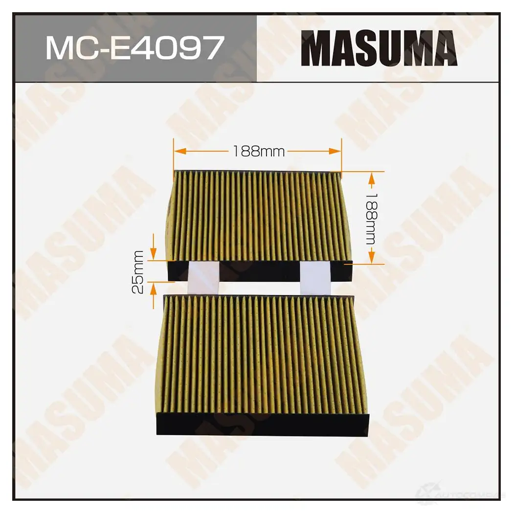 Фильтр салонный MASUMA 1439698007 0HB U40 MC-E4097
