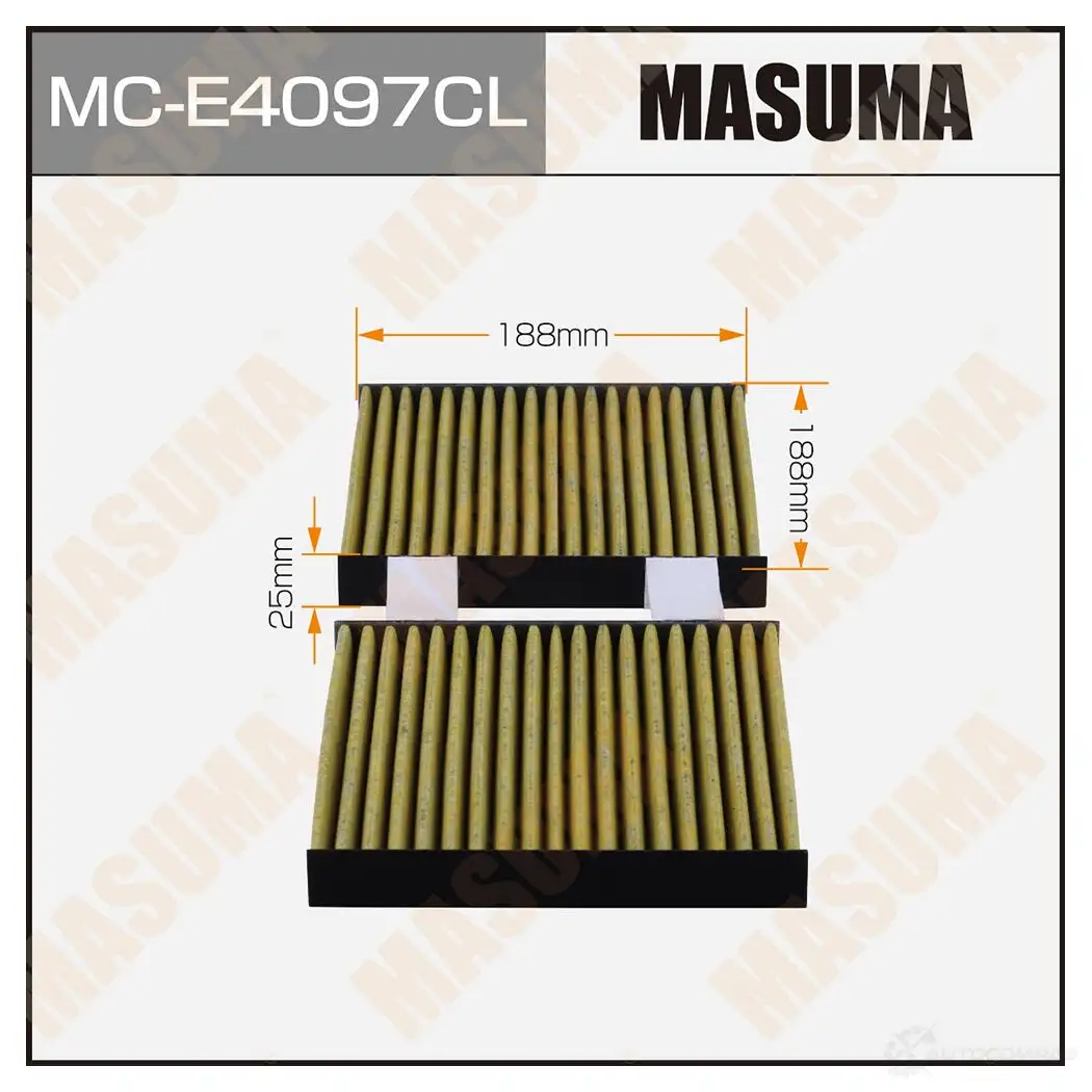 Фильтр салонный угольный MASUMA MC-E4097CL 1439698008 Q DUOHY изображение 0