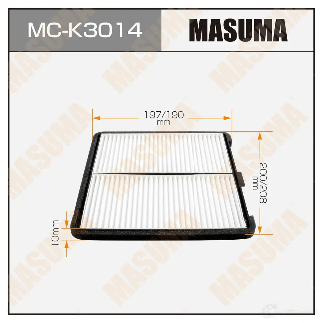 Фильтр салонный MASUMA MZP5 Z 4560116492848 1422884246 MC-K3014 изображение 0