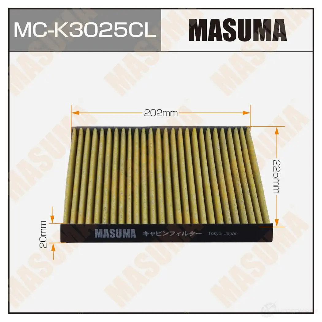 Фильтр салонный угольный MASUMA CPFX3 M MC-K3025CL 1439698031 изображение 0