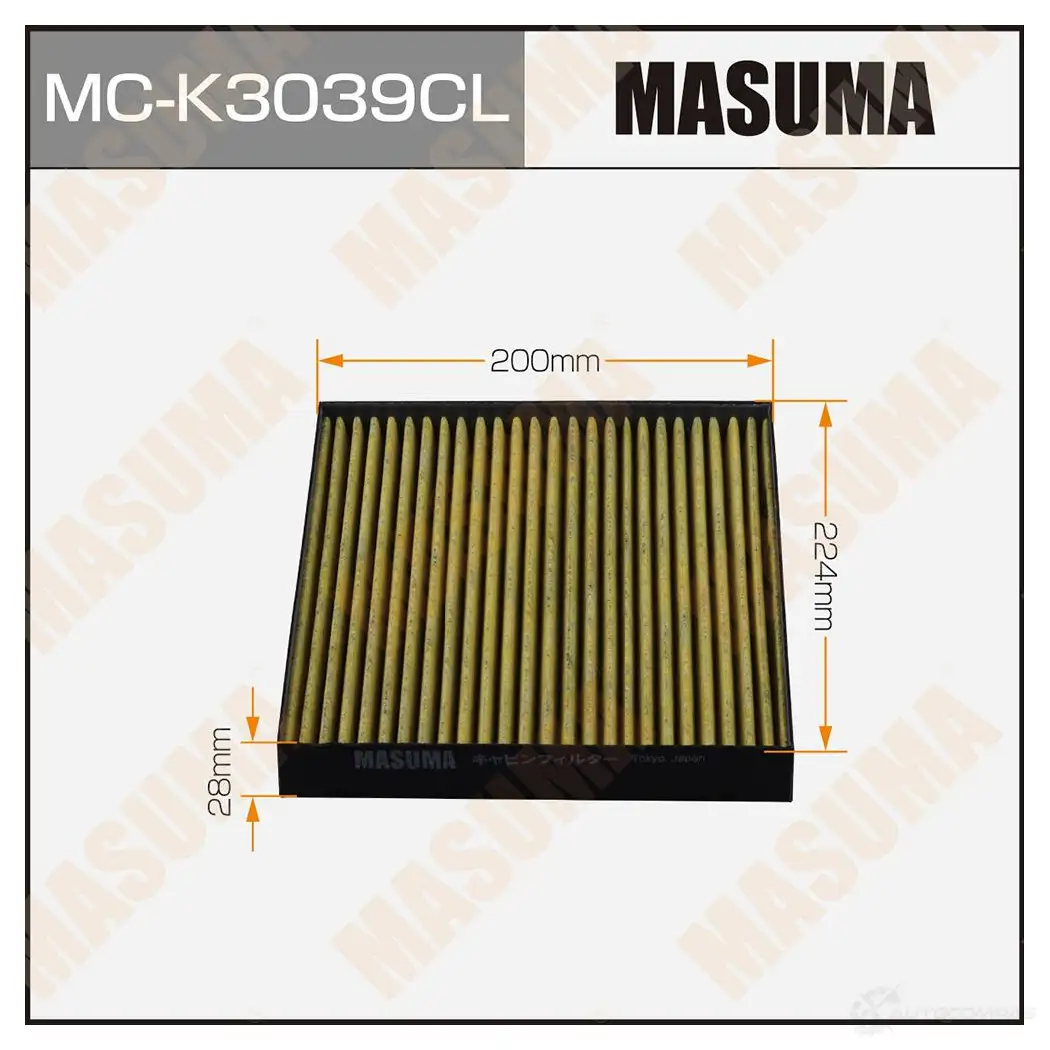 Фильтр салонный угольный MASUMA 1439698033 RI KJD0 MC-K3039CL изображение 0