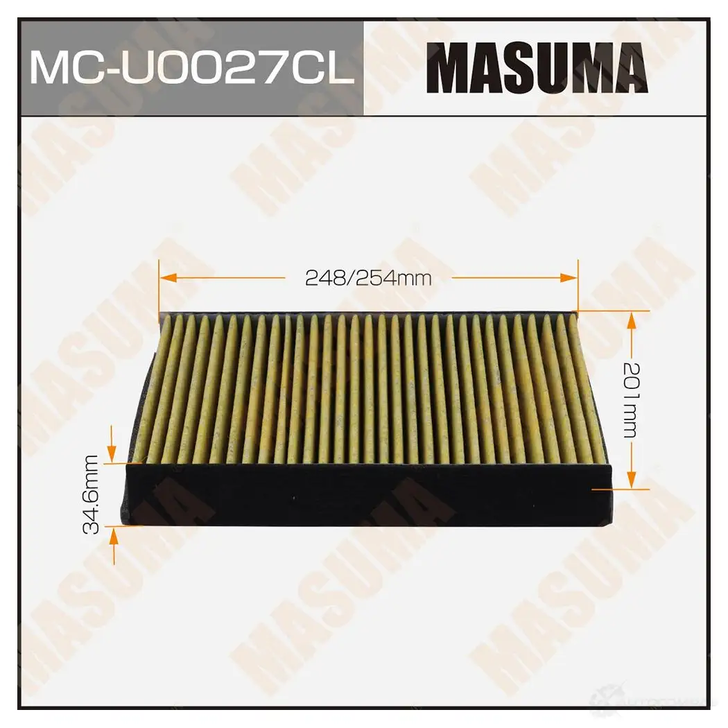 Фильтр салонный угольный MASUMA 1N PFIDT MC-U0027CL 1439698037 изображение 0