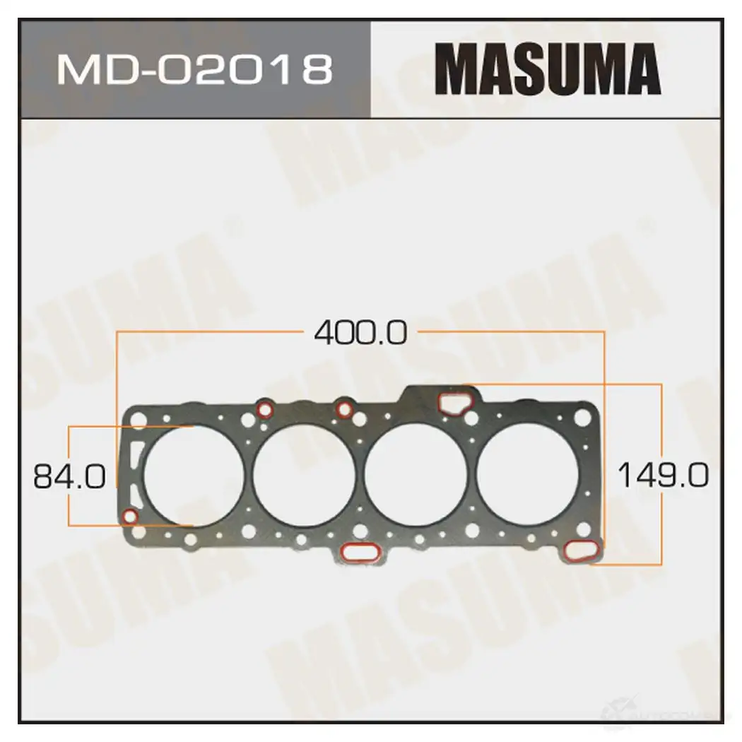 Прокладка ГБЦ (графит-эластомер) толщина 1,60 мм MASUMA MD-02018 1422887983 J KKMAI изображение 0