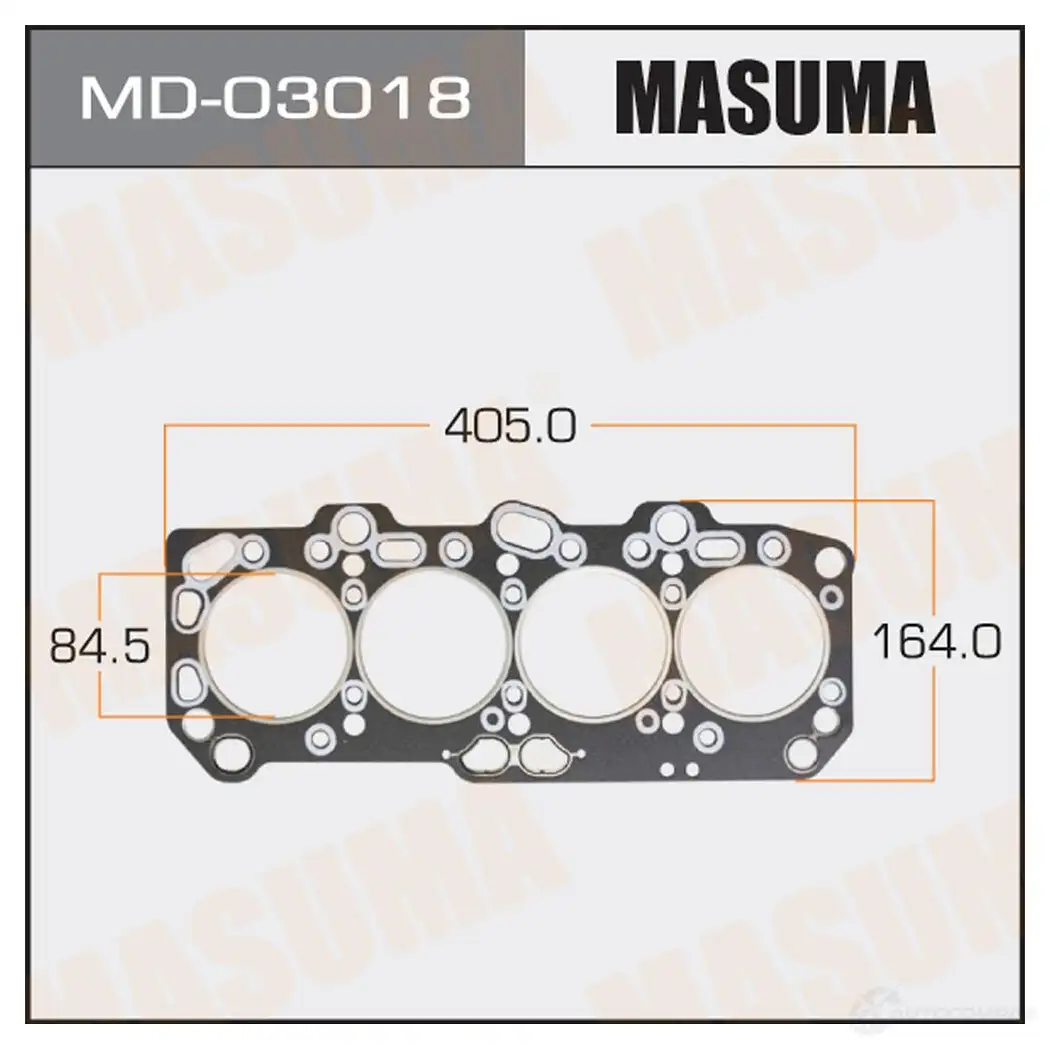 Прокладка ГБЦ (графит-эластомер) толщина 1,60 мм MASUMA 2W0 E2XV MD-03018 1422888041 изображение 0
