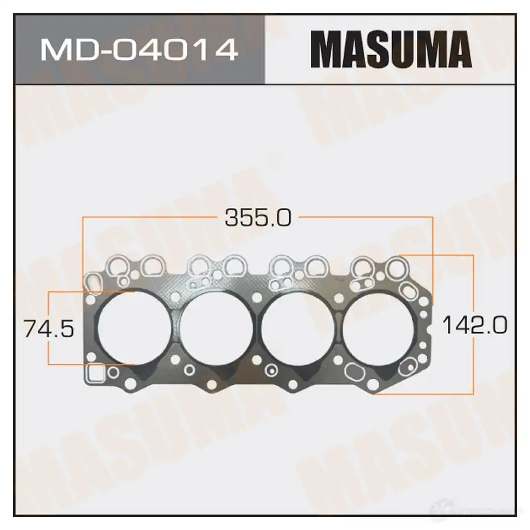 Прокладка ГБЦ (графит-эластомер) толщина 1,60 мм MASUMA MS E781 MD-04014 1422888034