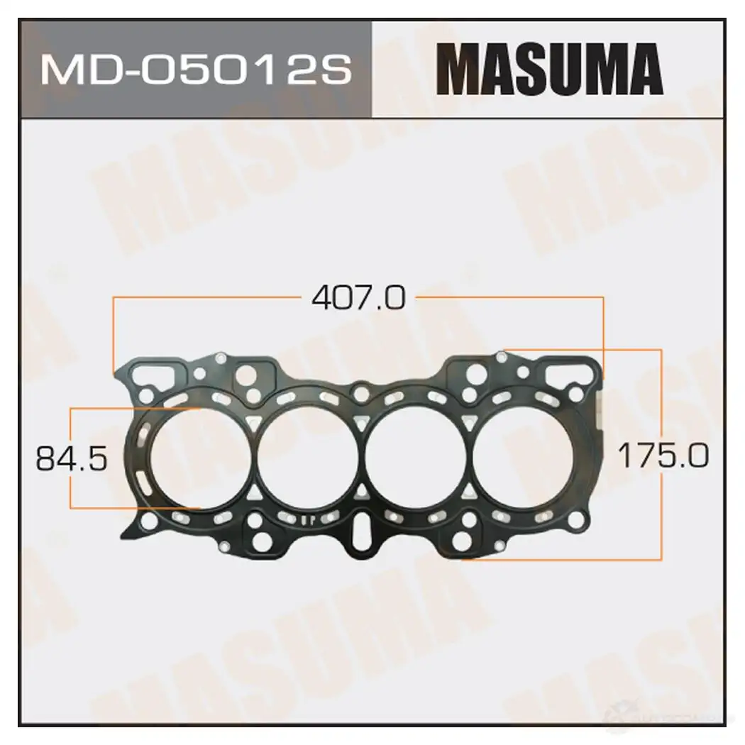 Трехслойная прокладка ГБЦ (металл-эластомер) толщина 0,70мм MASUMA MD-05012S 1422888019 4OUL 2Q изображение 0