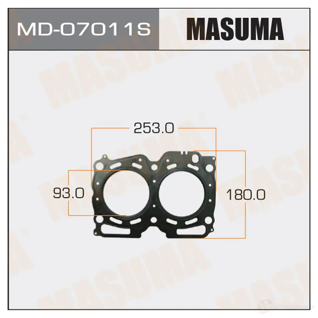 Трехслойная прокладка ГБЦ (металл-эластомер) толщина 0,60мм MASUMA MD-07011S 1422888025 A5K 83XJ изображение 0