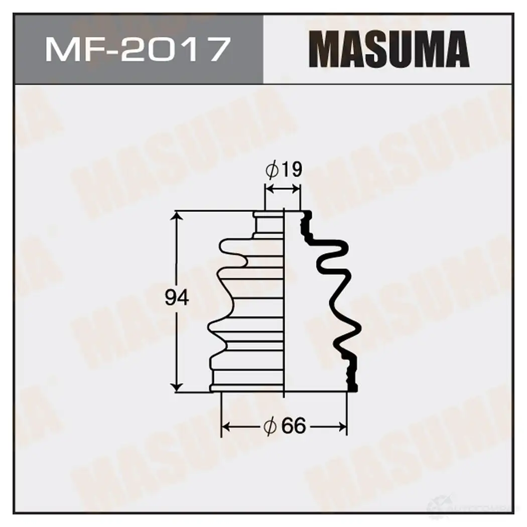 Пыльник ШРУСа (резина) MASUMA 1422878993 MF-2017 T BO8V изображение 0